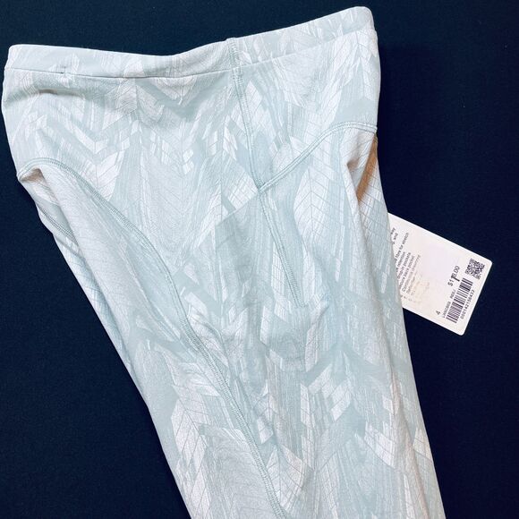 ~ NEW! Sz 4 Lululemon Swift Speed High-Rise Crop, 21" Light Gray Green Blue Lulu - Picture 15 of 16